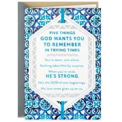 God Is Your Strength Religious Encouragement Card