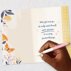 God Outdid Himself Religious Birthday Card for Wife