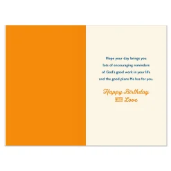 God's Good Work in Your Life Religious Birthday Card for Grandson