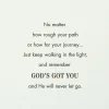 God's Got You Religious Encouragement Card With Bookmark