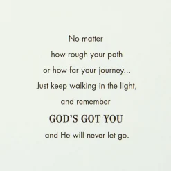 God's Got You Religious Encouragement Card With Bookmark