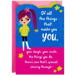 God's Love Shines Bright in You Religious Encouragement Card for Girl