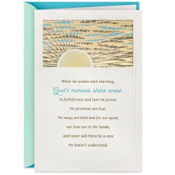 God's Mercies Shine Anew Religious Encouragement Card