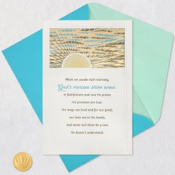 God's Mercies Shine Anew Religious Encouragement Card