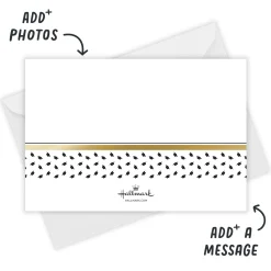 Gold and Black Preppy Hats Flat Graduation Thank You Card