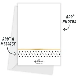 Gold and Black Preppy Hats Flat Graduation Party Invitation