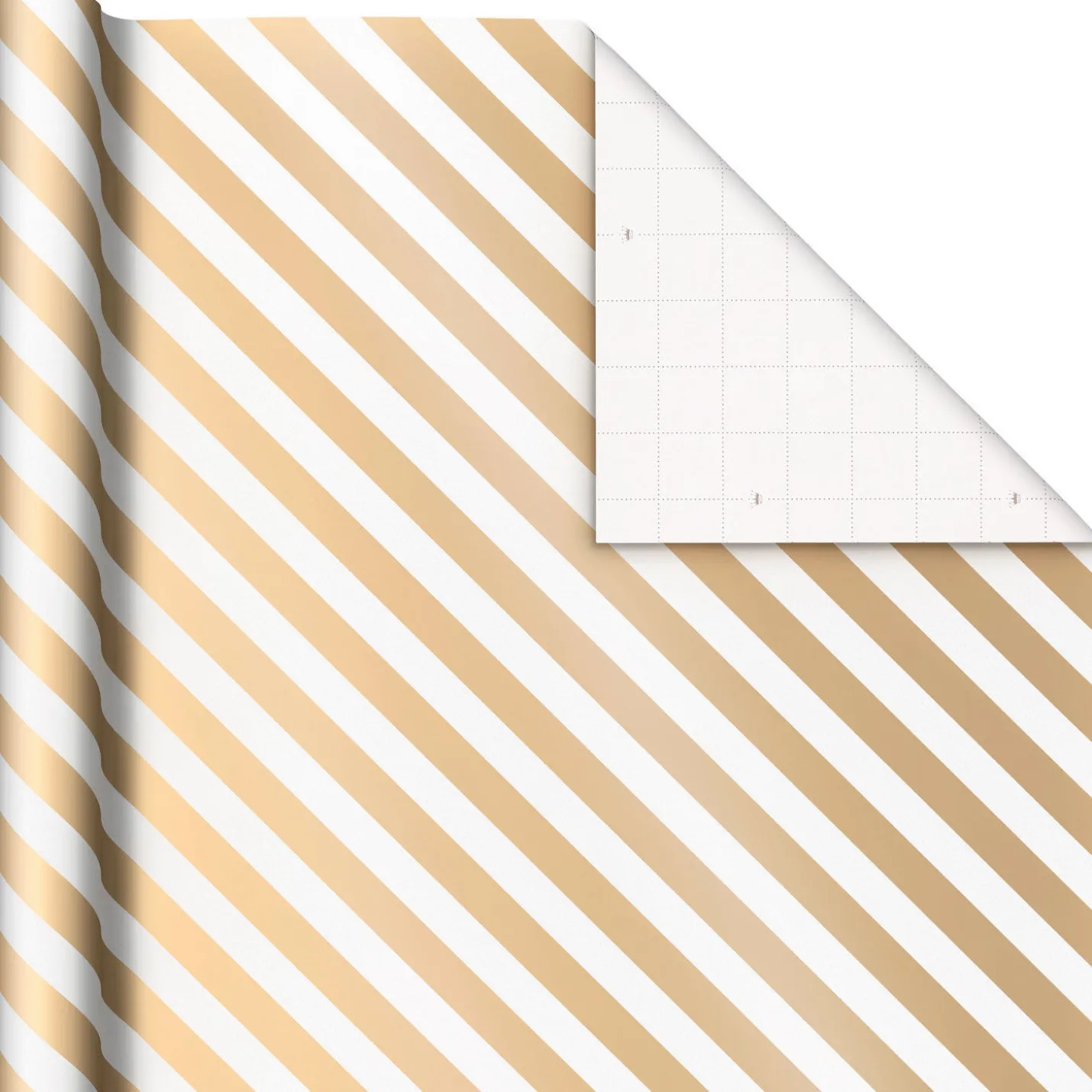 Gold and White 3-Pack Wrapping Paper, 105 sq. ft. total