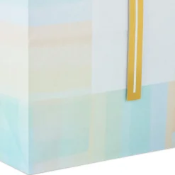 13" Gold Cross With Pastel Border Large Gift Bag
