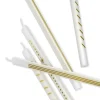 Gold Designs on Ivory Tall Triangular Birthday Candles, Pack of 6