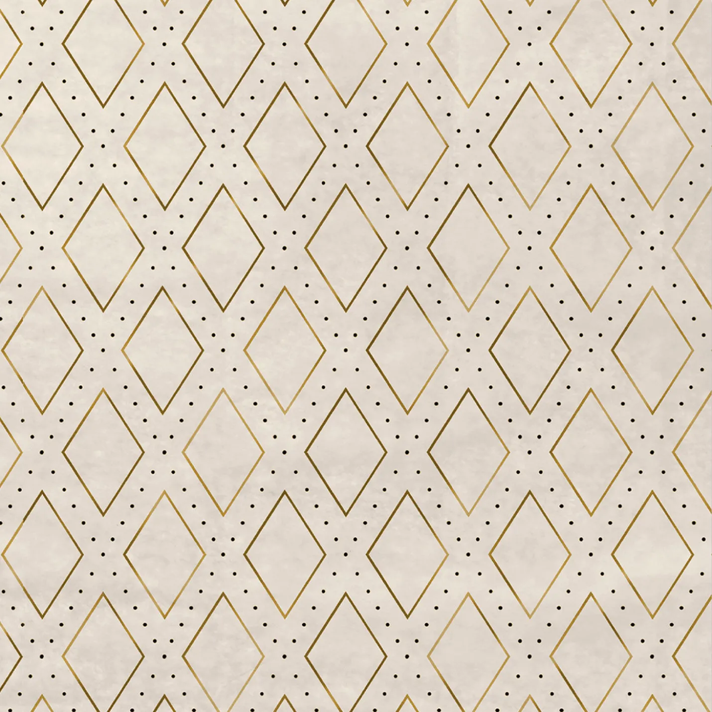 Gold Diamonds on Cream Tissue Paper Wrapping Kit