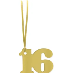Gold "16" Die-Cut Gift Trim