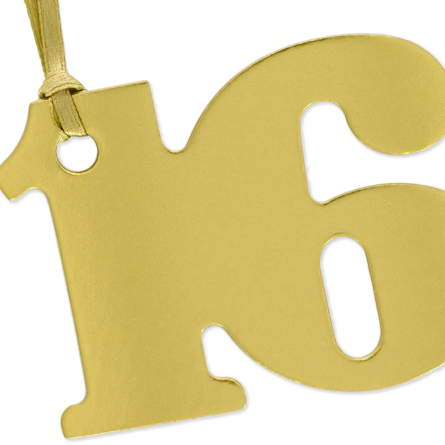 Gold "16" Die-Cut Gift Trim
