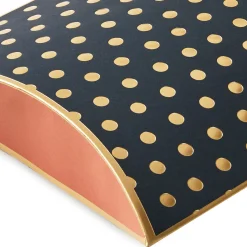 Gold Dots on Black Pillow Box