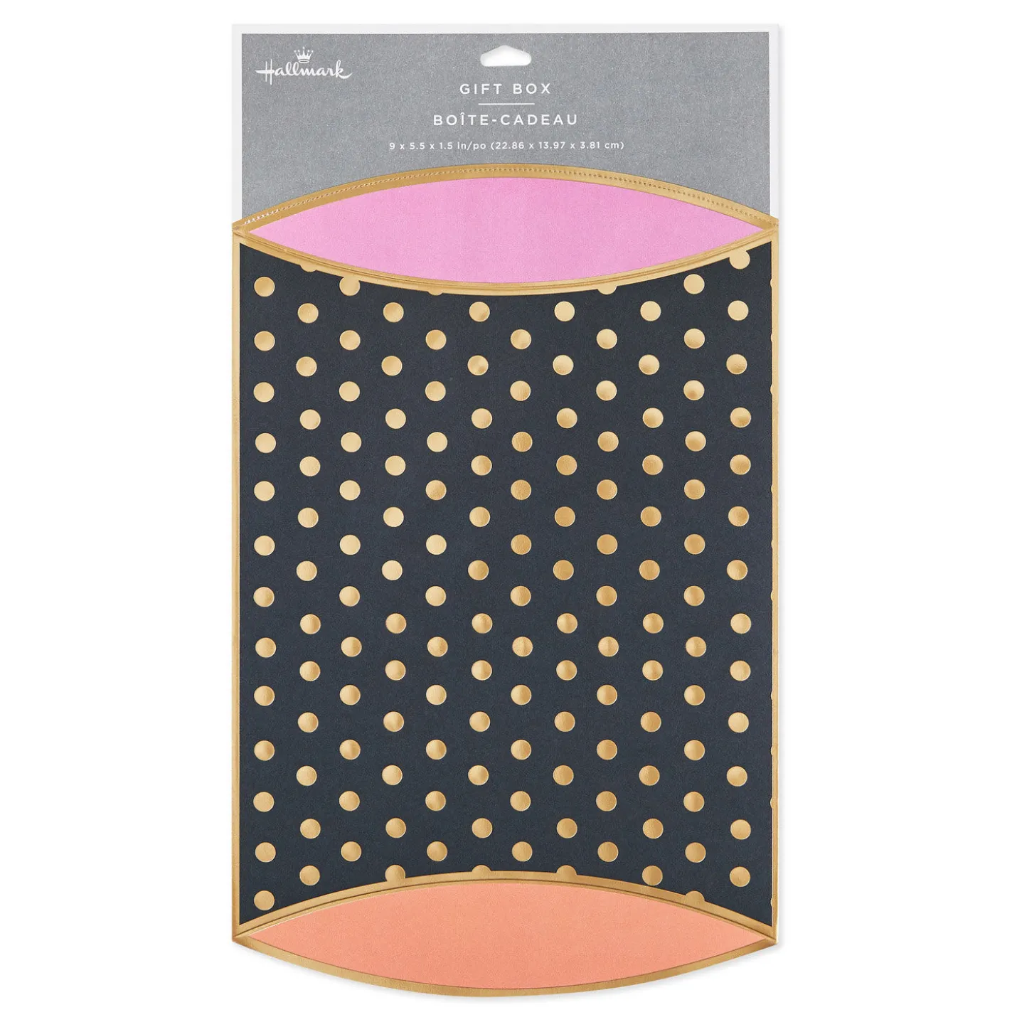 Gold Dots on Black Pillow Box