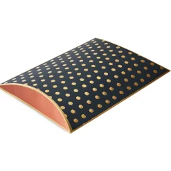 Gold Dots on Black Pillow Box