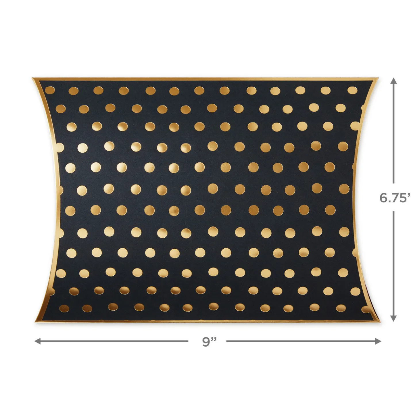 Gold Dots on Black Pillow Box