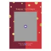 Gold Dots on Red Flat Holiday Photo Card