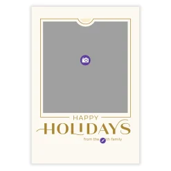 Golden Happy Flat Holiday Photo Card