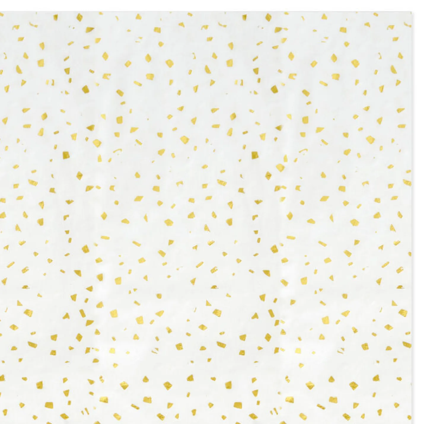 Gold Foil Flecks on White Tissue Paper, 4 sheets