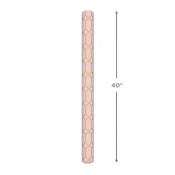 Gold Geometric on Pink Jumbo Wrapping Paper, 54 sq. ft.