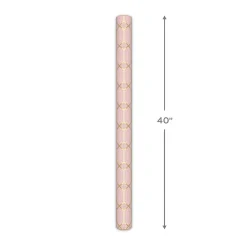 Gold Geometric on Pink Tall Wrapping Paper Roll, 35 sq. ft.