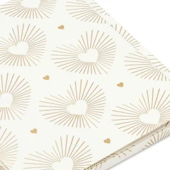 4.6" Gold Hearts on White Gift Card Holder Box