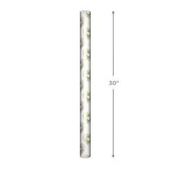 Gold Hearts on White Wrapping Paper, 15 sq. ft.