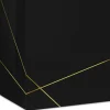 10.4" Gold Lines on Black Large Square Gift Bag