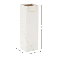 13" Gold Lines on Black Wine Gift Bag