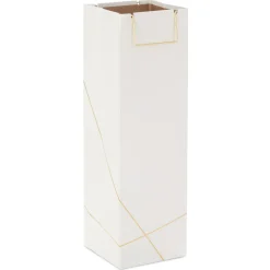 13" Gold Lines on Black Wine Gift Bag