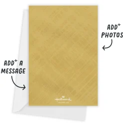 Gold Merry Flat Christmas Photo Card