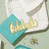 Gold Metallic "Celebrate" Birthday Candle