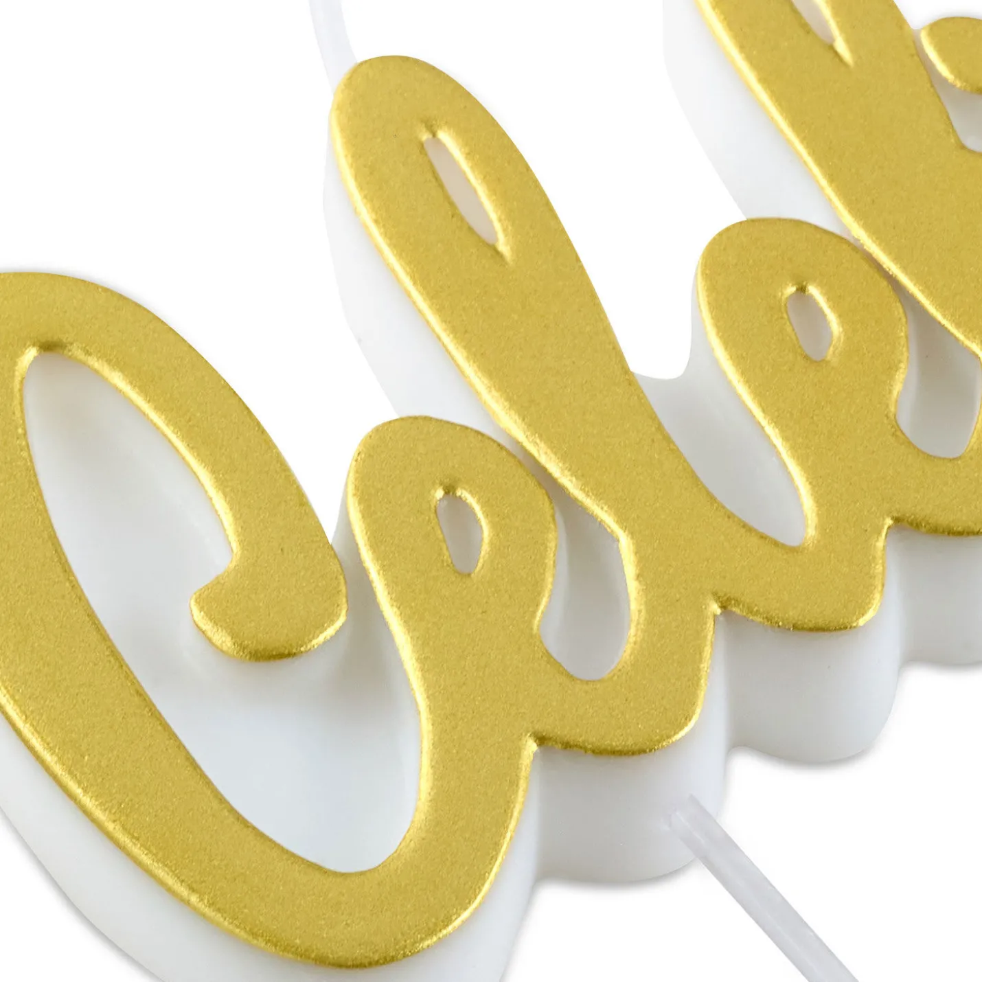 Gold Metallic "Celebrate" Birthday Candle