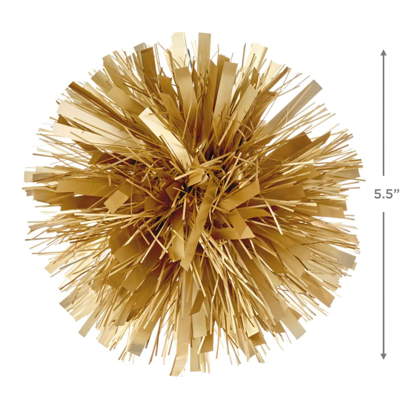 Gold Metallic Pom-Pom Gift Bow, 5.5"