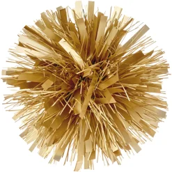 Gold Metallic Pom-Pom Gift Bow, 5.5"