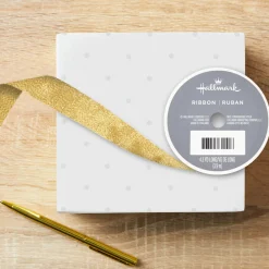 1 1/2" Gold Metallic Ribbon