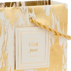 4.6" Gold Moiré Gift Card Holder Mini Bag