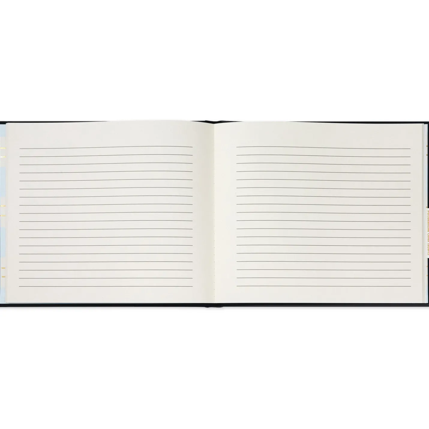 Gold on Navy Linen Customizable Guest Book