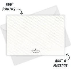 Gold Peace and Love Flat Holiday Photo Card