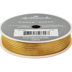 Gold Ribbed 5/8" Ribbon, 12.9'