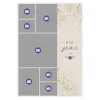 Gold Shimmer Our Year Flat Holiday Photo Card