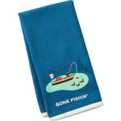 Gone Fishing Tea Towel, 18x26
