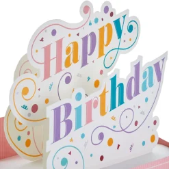 Good Vibes Confetti 3D Pop-Up Birthday Card