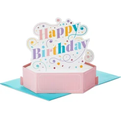 Good Vibes Confetti 3D Pop-Up Birthday Card