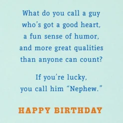 Good Heart and More Birthday Card for Nephew