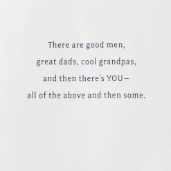 Good Men, Great Dads and Cool Grandpas Birthday Card