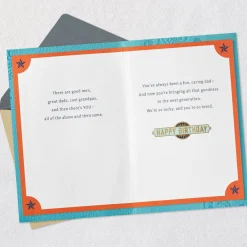 Good Men, Great Dads and Cool Grandpas Birthday Card