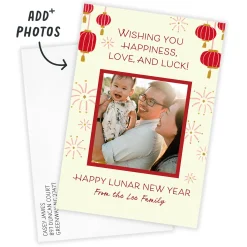 Good Wishes Flat Chinese New Year Photo Card