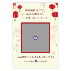 Good Wishes Flat Chinese New Year Photo Card