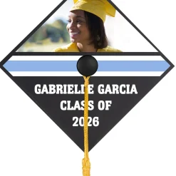 Graduation Cap Personalized Ornament, Custom Photo and Text